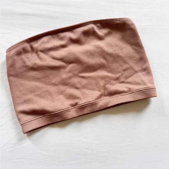 Abercrombie & Fitch Ribbed Tan Tube Top size M - Picture 1 of 4